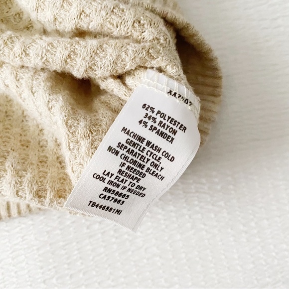 Treasure & Bond Draped Front Drop Sleeve Waffle Top - Picture 5 of 8